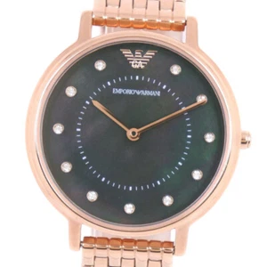 ARMANI AR-80043 Earring Watches Pink gold/pink Black shellDial Stainless S... - Picture 1 of 12