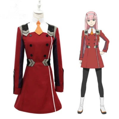 DARLING in the FRANXX Zero Two CODE：002 02 Cosplay Costume Uniform Suit Dress - Image 1 of 4