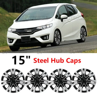 Tapacubos ABS de 15" cubiertas de rueda tapacubos para ajuste llanta de acero a presión para Honda Fit Foto 1 de 4
