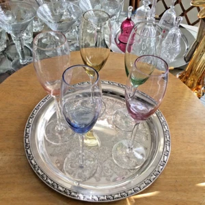 LSA International "Polka" 4er Set mundgeblasene Sektflöten verschiedene Farben - Bild 1 von 7