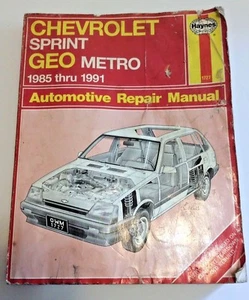 Haynes Chevrolet Sprint & Geo Metro 1985 1991 libro manual de reparación 1727 - Imagen 1 de 4