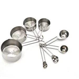 Measuring Cups Measuring Spoons Stainless Steel Small Tablespoon Kitchen Tools - Picture 1 of 15