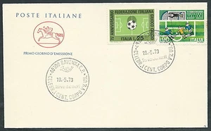 1973 ITALIA FDC CAVALLINO FIGC CALCIO NO TIMBRO ARRIVO - EDG35-2 - Picture 1 of 1