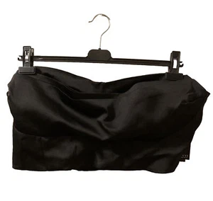 Eloquii Strapless Peplum Top NWT Size 20 Black Satin Dressy Cropped Goth - Picture 1 of 10