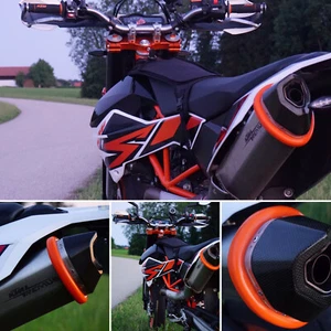 KTM, Supermoto Auspuff Schutzring,Motorrad Auspuffschutz,Schalldämpferschutz - Bild 1 von 12