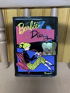 RARE Vintage 1961 BARBIE One Year DIARY By PONYTAIL Black Vinyl Mattel READ - Picture 1 of 24