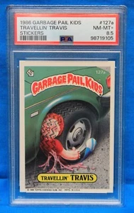 1986 GARBAGE PAIL KIDS # 127a TRAVELLIN' TRAVIS PSA 8.5 NM-MT+ # 96719105 - Picture 1 of 2