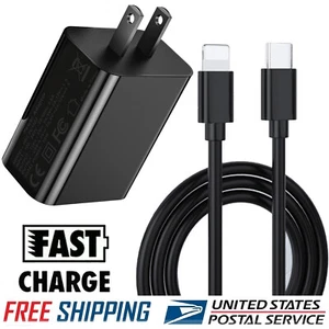 Charging Cable Super Fast Wall Charger Adapter For Apple iPhone 5c/5s 6/7/8 Plus - Picture 1 of 13