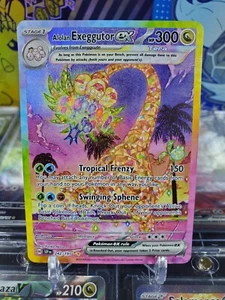 Aloloan Exeggutor EX 242/191 Ilustración Secreta Raro Pokémon Juego de Cartas Coleccionables Chispas Surgentes - Imagen 1 de 2