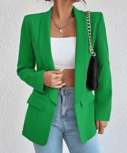 Z Avenue | Green Shawl Lapel Blazer L - Picture 1 of 8