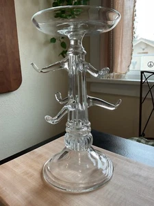 Vintage Clear Glass Tall Mug Holder 1950's - Picture 1 of 5