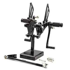 CNC CBR600F F4i 01-04 Motorrad verstellbare Rearsets Fußrasten hinten Set schwarz - Bild 1 von 7
