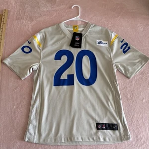 NWT Youth L 14/16 Nike On-Field NFL Los Angeles Rams LA Jalen Ramsey #20 Jersey - Picture 1 of 5