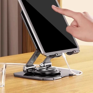 Praktischer faltbarer Metallständer für Laptops Tablets mit Drehfunktion - Photo 1/14
