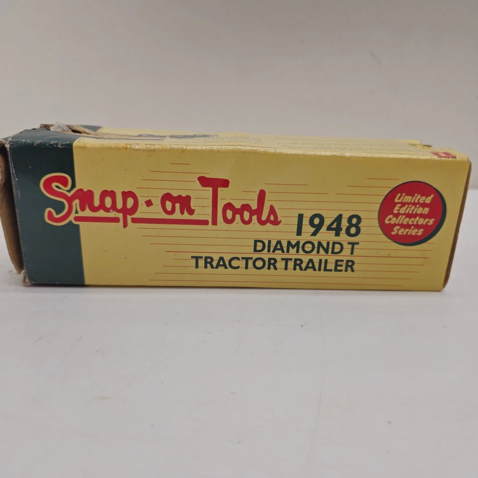 Snap-on Ertl 1948 年钻石 T 拖拉机拖车压铸银行 1/43 比例 F804 复古 — 第 1/4 张图片