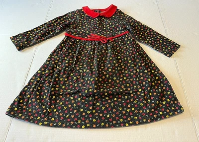 Vestido De Colección Raro 4T Niñas ESPRIT Otoño Navidad Vacaciones Floral Algodón CottageCore Foto 1 de 4