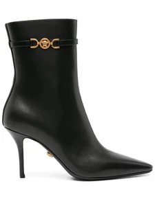 $1850 Designer VERSACE Women's Medusa 85mm Leather Winter Zipper Ankle Boots 41 - Picture 1 of 4