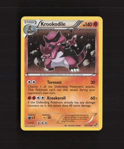 Tarjeta Pokémon rara holográfica blanca y negra Krookodile 65/114 DMG - Imagen 1 de 10