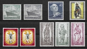 BERLÍN 1955 JUEGO AÑO COMPLETO CON SEMIPOSTAL MICHEL#126-134 MLH/MNH - Imagen 1 de 2