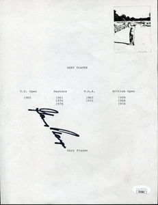 GARY PLAYER SIGNED MAJOR WINNER LETTER AUTO AUTOGRAPH AUTO JSA COA RARE - Picture 1 of 2