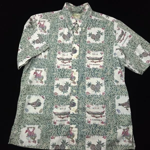 Reyn Spooner VTG Shirt -L- Christmas Aloha Mele Kalikimaka Made USA 1997 SANTA - Picture 1 of 17