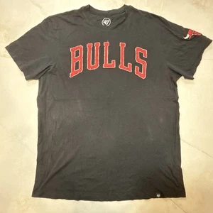 Chicago Bulls Shirt Herren Large schwarz rot Grafik Tee NBA ’47 Marke Baumwolle - Bild 1 von 8