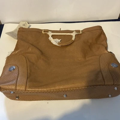 NWT JOY MANGANO THE DESIGNER DROP BAG/LIGHT BROWN W/ GOLD HARDWARE - Image 1 of 4