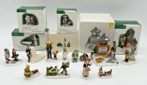 DEPT 56 ALPINE VILLAGE ALPENHORN, CITIZENS, HEAD CHEESE, BRIDE, DOGS, ETC. - Picture 1 of 22