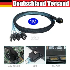 Adapter Kabel miniSAS SFF-8643 auf 4x SATA SFF8643 1m mini SAS für 9311-8i 9300 - Bild 1 von 10