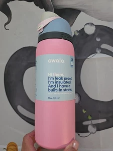 OWALA 32 oz 24 Horas Pajita Fría y Swig FreeSip Cielos ROSADOS ¡NUEVO!! - Imagen 1 de 4