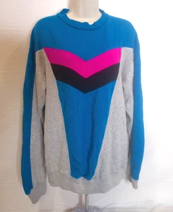 Vintage 1980' & 1990's McGregor Women's Large Color Block Sweatshirt - Picture 1 of 7