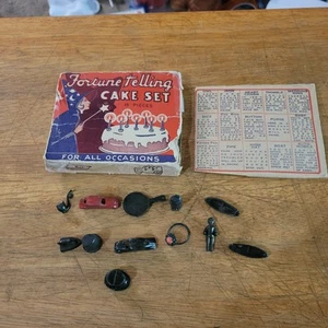 VTG HALLOWEEN FORTUNE TELLING CAKE FAVORS CHARMS Not Complete - Picture 1 of 13