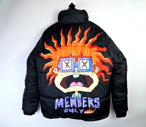 MEMBERS ONLY x Nickelodeon Rugrats Reversible Puffer Jacket Mens Size L Full Zip - Picture 1 of 18