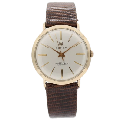 Vintage 34mm Buren Super Slender Men's Micro Rotor Automatic Wristwatch 10k RGP - Image 1 of 4