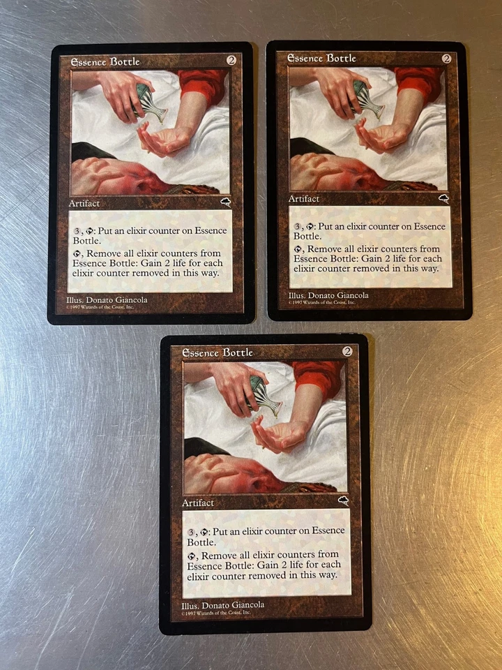 3x Essence Bottle Tempest Vintage Magic Cards Light Play - Image 1 of 2