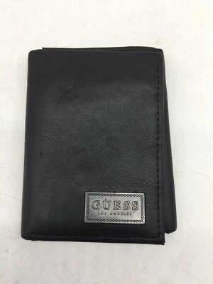 GUESS Black Wallet Trifold Credit Cards Faux Leather - Image 1 of 4