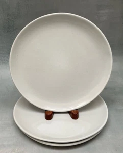 Crate and Barrel Aaron Probyn Welcome White Gray Set of 3 Salad Plates - Picture 1 of 3