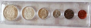 1964 CANADIAN SILVER COINS SET (( IN CIRCULATION CONDITION )) 6 COINS IN THE SET - Picture 1 of 6