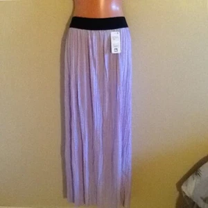 Women's Plus Size A Line Solid Stretch Pleated Full Long Maxi Skirt 1X 2X 3X - Picture 1 of 4