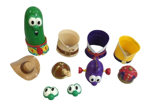 Veggie Tales Dress Up Mix Up Larry The Cucumber Figure Big Idea 2004 Toy Lot Cover