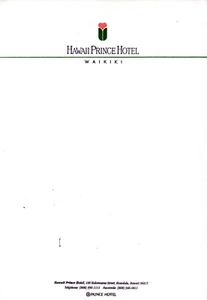 Vintage Hawaii Prince Hotel Waikiki Stationery and Envelope - Picture 1 of 2