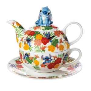 Disney English Ladies Stitch Tea for One TeaPot and Cup Saucer MUPRTW25001 - Picture 1 of 6