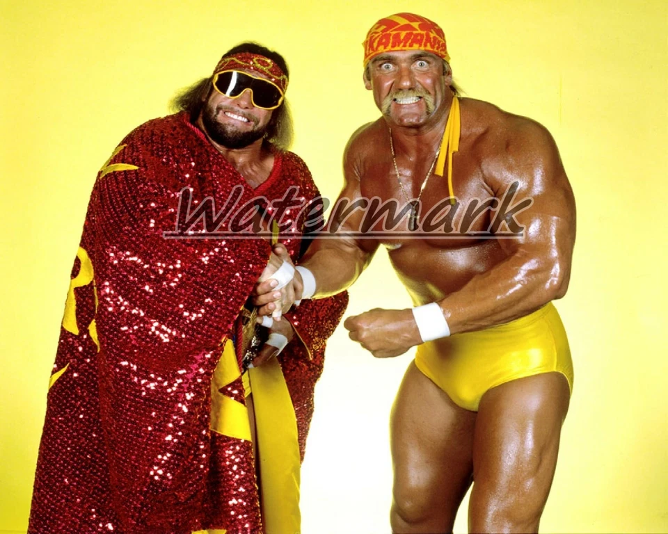 WWF Randy Macho Man Savage Hulk Hogan Color 8 X 10 Photo Picture - Image 1 of 1