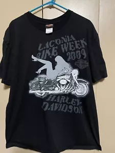 Harley Davidson Lacona Bike Week 2009 TShirt Black XL - Picture 1 of 6