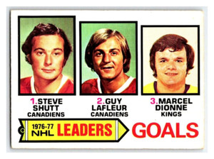 1977-78 O-PEE-CHEE SHUTT / LAFLEUR / DIONNE VINTAGE NHL HOCKEY CARD # 1 Rare BV