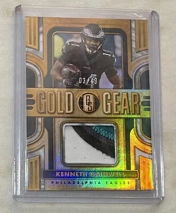 EAGLES KENNETH GAINWELL GOLD STANDARD GOLD GEAR 3-COLOR PATCH #/49 JERSEY CARD - Picture 1 of 8