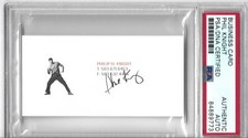 PHIL KNIGHT Signed AUTO Business Card PSA DNA Certified TIGER WOODS Golf