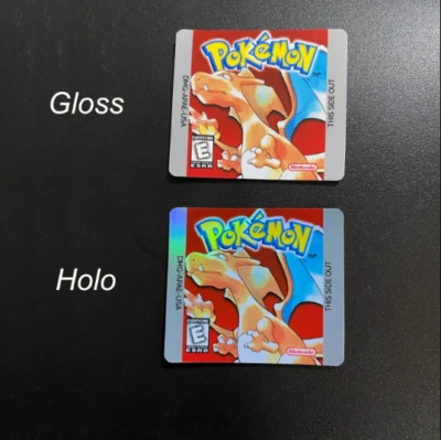 Etiqueta para Pokemon Rojo Gameboy Pegatina Foto 1 de 2