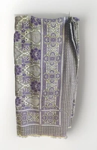 Table Cloth Purple Gold Floral Rectangular Silk?Boho 72X80 - Picture 1 of 8
