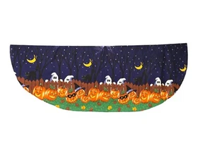 Avon Halloween ovale Tischdecke 56” x 84” Peak-a-Boo Katze Geist Jack O Laterne - Bild 1 von 15